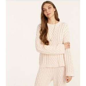 J.Crew Cotton-Cashmere Cable-Knit Pullover